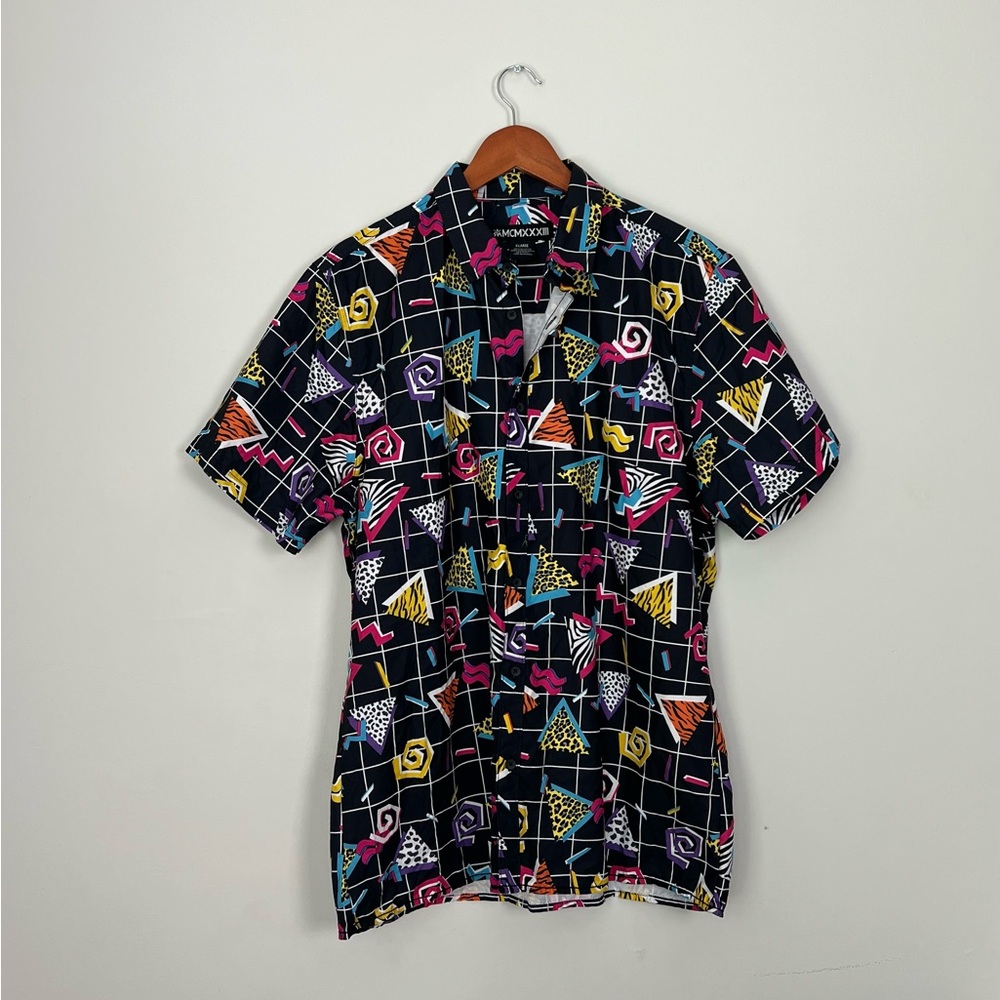 Vibrant Abstract Pattern Men's Shirt